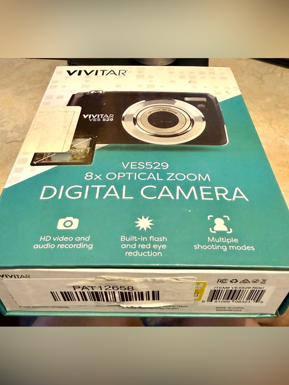 Vivitar VES529 Black Digital Camera with 8x Optical Zoom